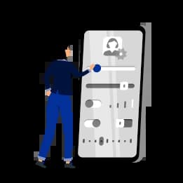 Black leather business briefcase